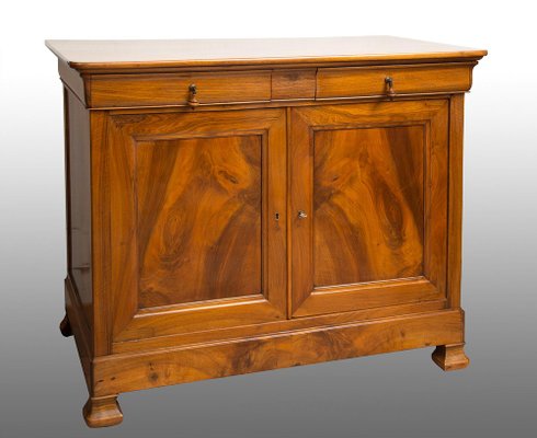 French Louis Philippe 2-Door Cappuccina Sideboard in Walnut, 19th Century-KKK-1796903