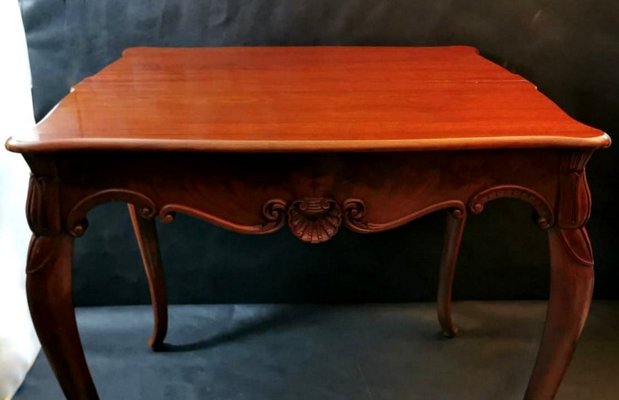 French Louis-Philippe Mahogany Game Table-QRS-702938