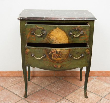 French Louis XV Bedside Table in Lacquered Wood from Dubois, 1683-KKK-1821634