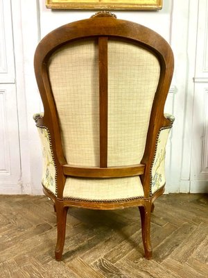 French Louis XV Bergere Armchairs in Carved Wood, Set of 2-BXG-1791793