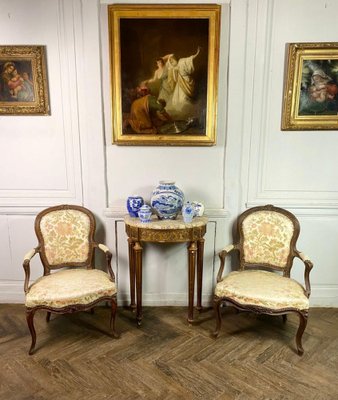 French Louis XV Cabriolet Armchairs, 1740, Set of 2-BXG-1791659