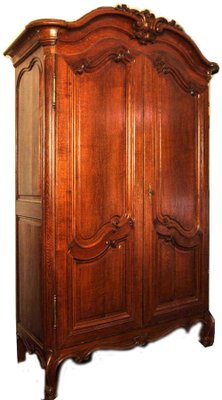 French Louis XV Period Walnut Bordelais Armoire-MBH-1032307