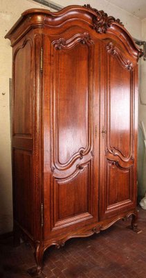 French Louis XV Period Walnut Bordelais Armoire-MBH-1032307