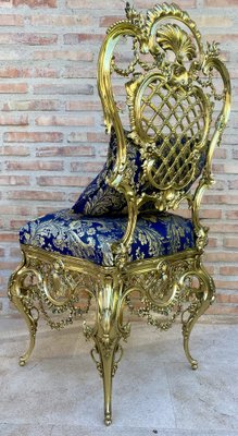 French Louis XV Style Bronze Side Chair, 1930-NOU-1788959