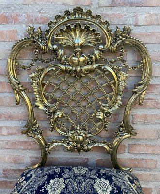 French Louis XV Style Bronze Side Chair, 1930-NOU-1788959