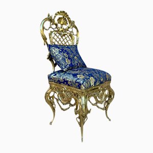 French Louis XV Style Bronze Side Chair, 1930-NOU-1788959