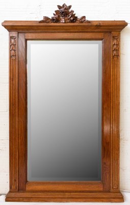 French Louis XVI Style Beveled Mantel Mirror, Early 20th Century-RIU-901301