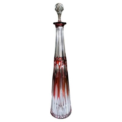 French Louis XVI Style Bottle in Hand-Cut & Ground Red Crystal-QRS-1327718