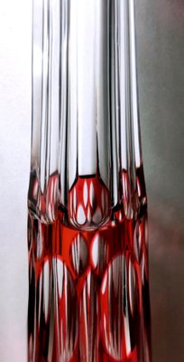 French Louis XVI Style Bottle in Hand-Cut & Ground Red Crystal-QRS-1327718