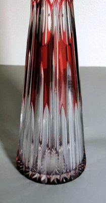 French Louis XVI Style Bottle in Hand-Cut & Ground Red Crystal-QRS-1327718