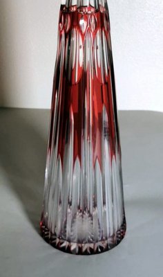 French Louis XVI Style Bottle in Hand-Cut & Ground Red Crystal-QRS-1327718