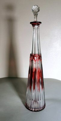 French Louis XVI Style Bottle in Hand-Cut & Ground Red Crystal-QRS-1327718