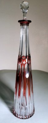 French Louis XVI Style Bottle in Hand-Cut & Ground Red Crystal-QRS-1327718