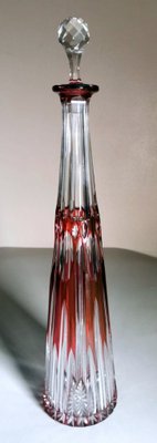 French Louis XVI Style Bottle in Hand-Cut & Ground Red Crystal-QRS-1327718