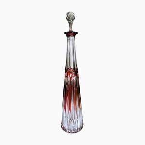 French Louis XVI Style Bottle in Hand-Cut & Ground Red Crystal-QRS-1327718