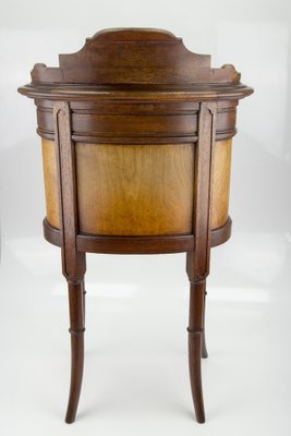 French Louis XVI Style Nightstand with Marble Top and Brass Mounts-KEG-1086565