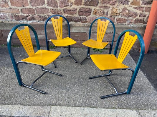 French Lounge Chairs from Baumann Argos, 1980s, Set of 4-GQM-1417064