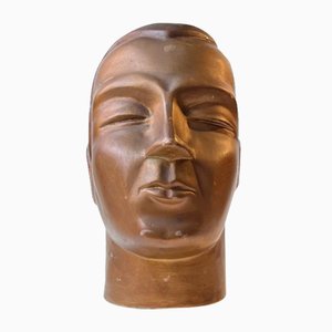 French Male Mannequin Head Hat Stand, 1930s-LCR-1377387