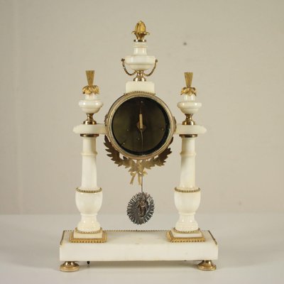 French Marble & Gilded Bronze Table Clock from Léchopié à Paris, 1700s-VMM-765841