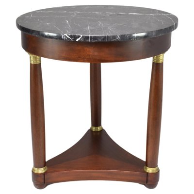 French Marble Pedestal Table, 1890s-GXL-1752831