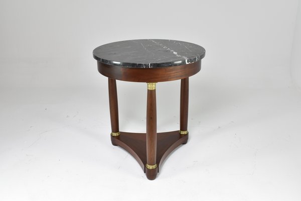 French Marble Pedestal Table, 1890s-GXL-1752831