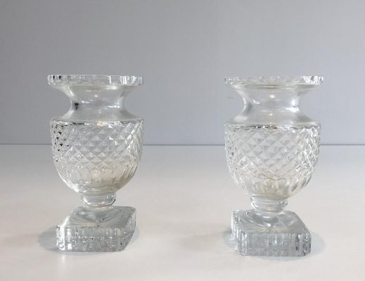 French Medicis Style Crystal Vases, 1900s, Set of 2-BA-766227