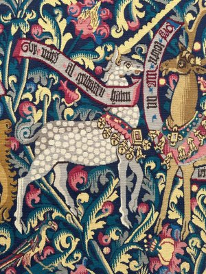 French Medieval Style Tapestry, 1940s-YMM-1823272