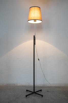 French Metal Floor Lamp with Adjustable Shade by Roger Fatus for Disderot, 1960s-KL-620415