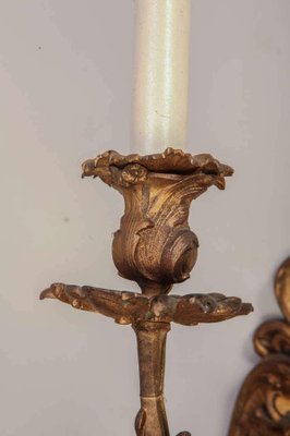 French Mid-19th Century Louis XV Style Ormolu Six-Arm Sconces, Set of 2-MBH-1032062