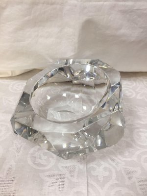 French Modern Faceted Ashtray in Baccarat Crystal, 20th Century-HQI-1335161