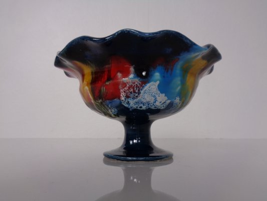 French Multicolored Studio Ceramic Bowl from Vallauris, 1970s-RDW-2040157