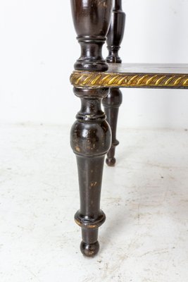 French Napoleon III Brass & Walnut Serving Table or Side Table, 1880-RIU-1259151