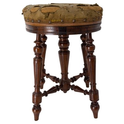 French Napoleon III Piano Stool in Walnut, 1880-RIU-1318930