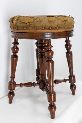 French Napoleon III Piano Stool in Walnut, 1880-RIU-1318930