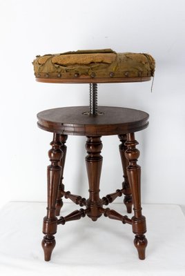 French Napoleon III Piano Stool in Walnut, 1880-RIU-1318930