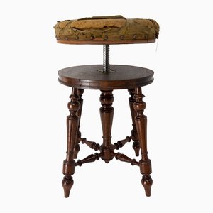 French Napoleon III Piano Stool in Walnut, Circa 1880-RIU-1285358