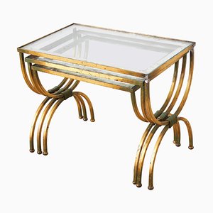 French Neo-Classical Nesting Tables, 1950s, Set of 3-KL-620218