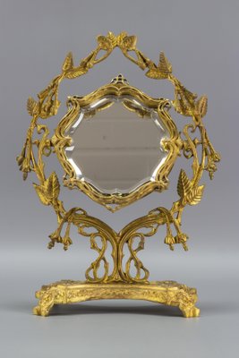 French Neoclassical Style Bronze Dressing Table Mirror-KEG-1114686