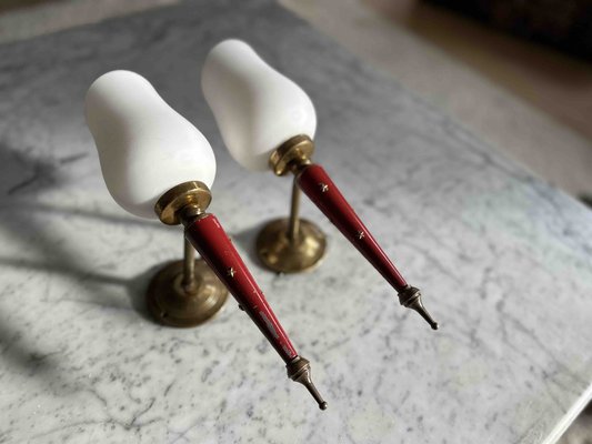 French Neoclassical Wall Sconces in the style of Maison Arlus, Set of 2-JO-1765843