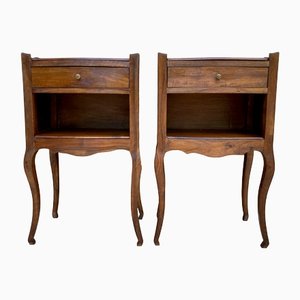 French Nightstands in Walnut, 1890s, Set of 2-NOU-1395880