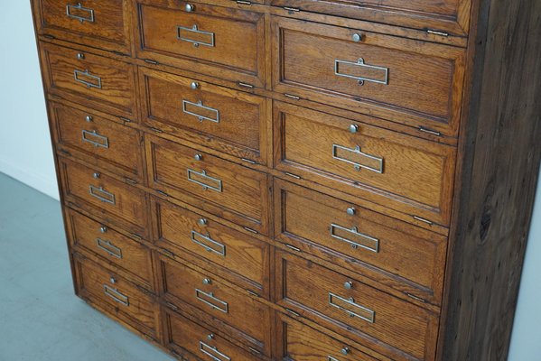 French Oak Bank Cabinet with Drop Down Doors, 1920s-XO-1757291