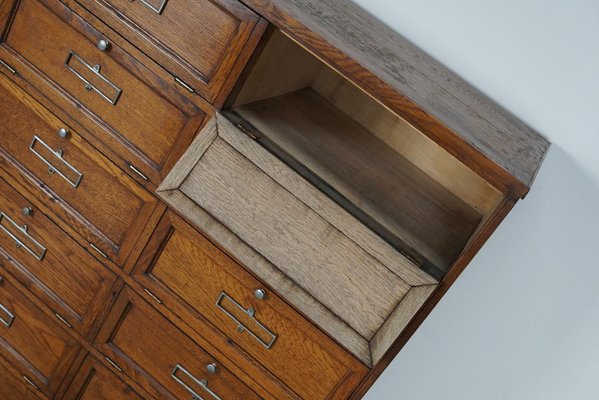 French Oak Bank Cabinet with Drop Down Doors, 1920s-XO-1757291