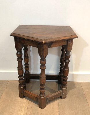 French Oak Cantors Stool, 17th Century-BA-920525