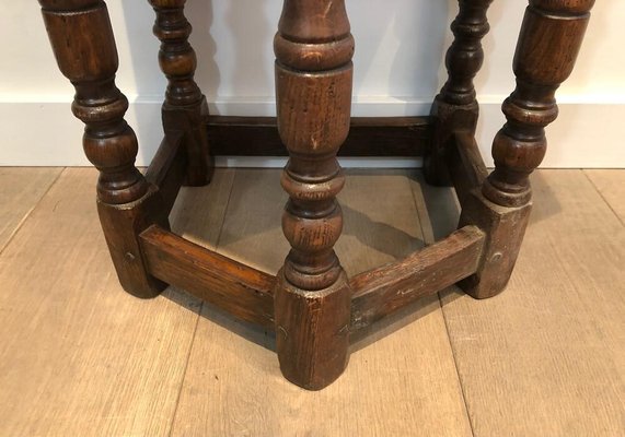 French Oak Cantors Stool, 17th Century-BA-920525