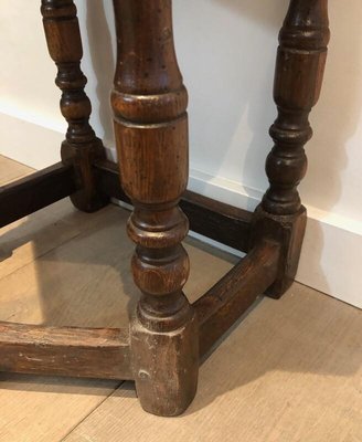 French Oak Cantors Stool, 17th Century-BA-920525