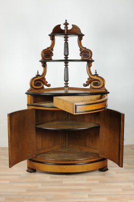 French Oak Corner Cabinet, Late 19th Century-GAP-1735165