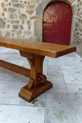 French Oak Monastic Community Benches, 1890s, Set of 2-XNH-1804607