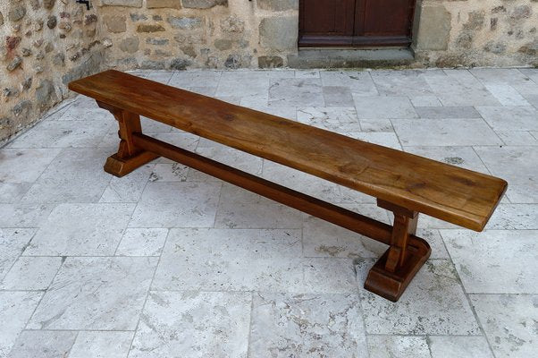 French Oak Monastic Community Benches, 1890s, Set of 2-XNH-1804607