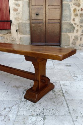 French Oak Monastic Community Benches, 1890s, Set of 2-XNH-1804607