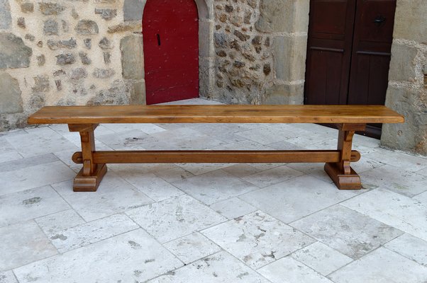 French Oak Monastic Community Benches, 1890s, Set of 2-XNH-1804607